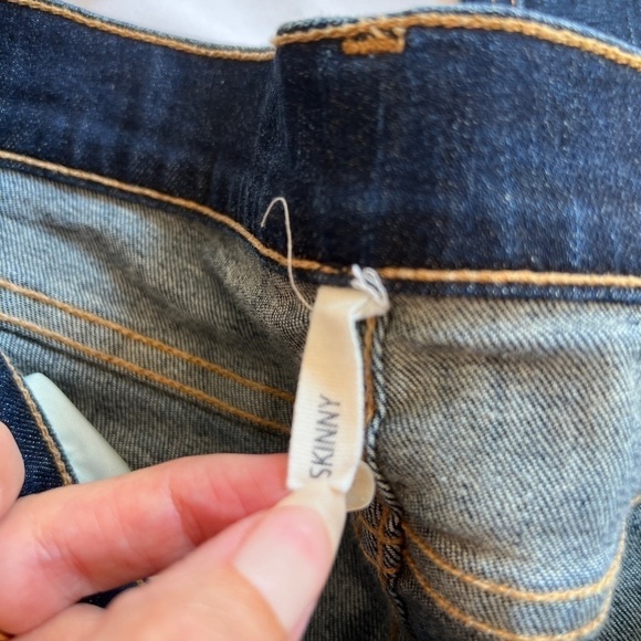 Rag & Bone‎ Skinny Dark Wash Raw Hem Distressed Jeans - Picture 6 of 8